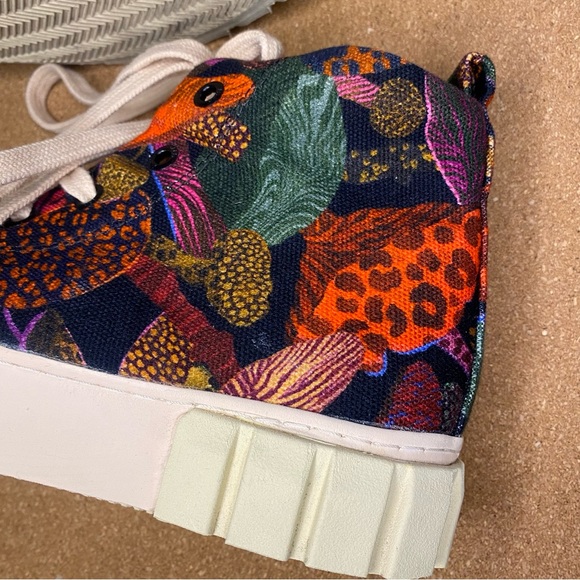 FARM Rio Leopard Mushroom Flatform High Top Sneaker Size 7 - Picture 7 of 16